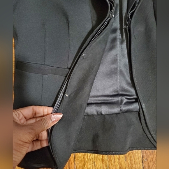 Diane Von Furstenberg DVF Womens Wool Waneta Blazer Black Size 4 Shawl Collar - Picture 5 of 9